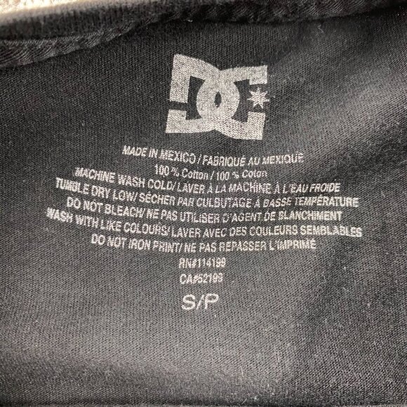 DC Shoes Shirt Men Small Black Graphic Tee T-Shirt Streetwear Skater Skateboard - Picture 4 of 7